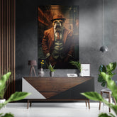 Bulldog Brushed Aluminum Dibond Wall Art.